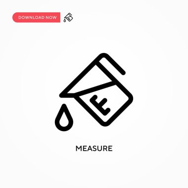 Basit vektör simgesini ölç. Web sitesi veya mobil uygulama için modern, basit düz vektör çizimi