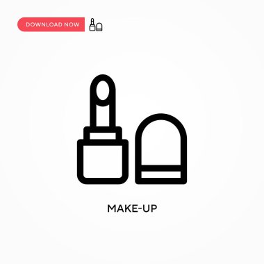 Makyaj Basit vektör simgesi. Web sitesi veya mobil uygulama için modern, basit düz vektör çizimi
