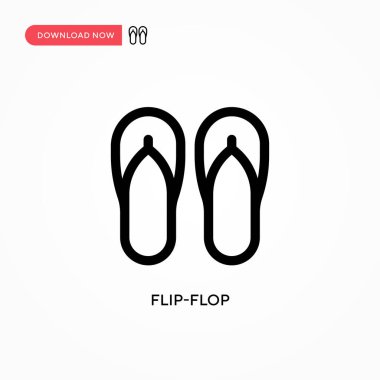Flip-flop basit vektör simgesi. Web sitesi veya mobil uygulama için modern, basit düz vektör çizimi