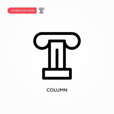 Sütun basit vektör simgesi. Web sitesi veya mobil uygulama için modern, basit düz vektör çizimi