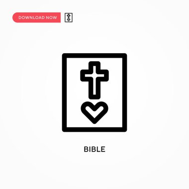 İncil basit vektör simgesi. Web sitesi veya mobil uygulama için modern, basit düz vektör çizimi
