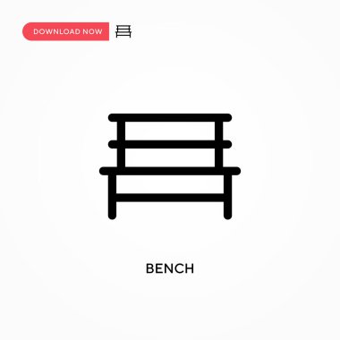 Bench Basit vektör simgesi. Web sitesi veya mobil uygulama için modern, basit düz vektör çizimi
