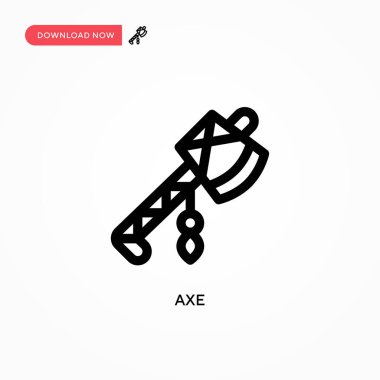 Axe Basit vektör simgesi. Web sitesi veya mobil uygulama için modern, basit düz vektör çizimi