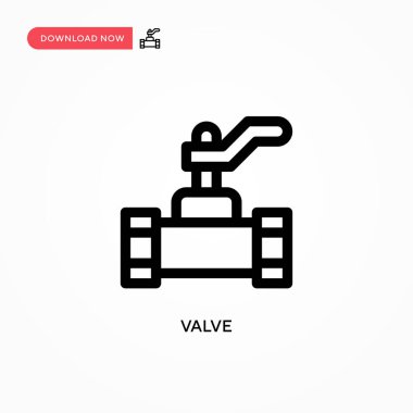 Valf basit vektör simgesi. Web sitesi veya mobil uygulama için modern, basit düz vektör çizimi