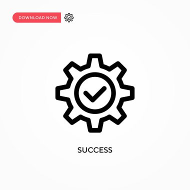 Başarı Basit vektör simgesi. Web sitesi veya mobil uygulama için modern, basit düz vektör çizimi