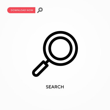 Basit vektör simgesini ara. Web sitesi veya mobil uygulama için modern, basit düz vektör çizimi