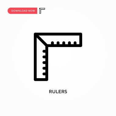 Hükümdarlar basit vektör simgesi. Web sitesi veya mobil uygulama için modern, basit düz vektör çizimi