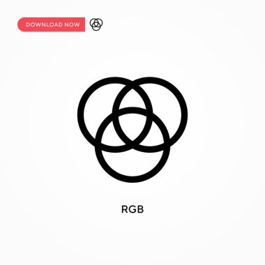 Rgb Basit vektör simgesi. Web sitesi veya mobil uygulama için modern, basit düz vektör çizimi