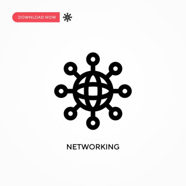 Ağ Basit vektör simgesi. Web sitesi veya mobil uygulama için modern, basit düz vektör çizimi