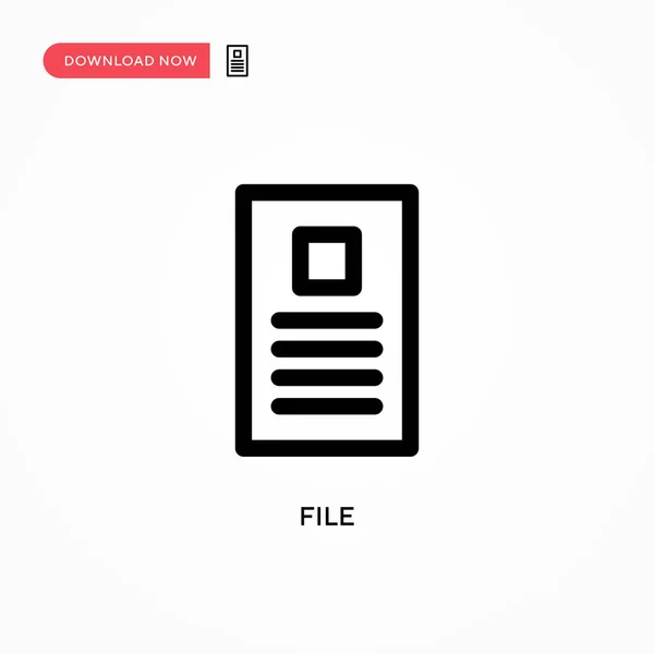 ファイルシンプルなベクトルアイコン ウェブサイトやモバイルアプリのための現代的でシンプルなフラットベクトルイラスト — ストックベクタ