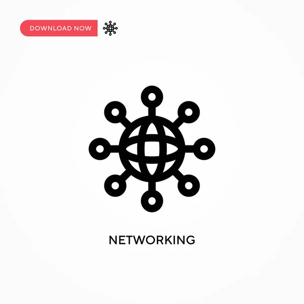 Networking Ícone Vetorial Simples Ilustração Vetorial Plana Moderna Simples Para — Vetor de Stock