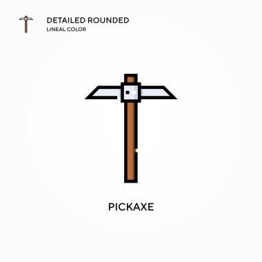 Kazma vektör simgesi. Modern vektör illüstrasyon kavramları. Düzenlemesi ve kişiselleştirmesi kolay.