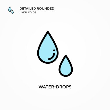 Su damlası vektör simgesi. Modern vektör illüstrasyon kavramları. Düzenlemesi ve kişiselleştirmesi kolay.