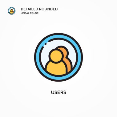 Kullanıcı vektör simgesi. Modern vektör illüstrasyon kavramları. Düzenlemesi ve kişiselleştirmesi kolay.