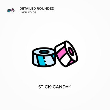 Çubuk şeker-1 vektör simgesi. Modern vektör illüstrasyon kavramları. Düzenlemesi ve kişiselleştirmesi kolay.