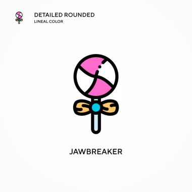 Çene kırıcı vektör simgesi. Modern vektör illüstrasyon kavramları. Düzenlemesi ve kişiselleştirmesi kolay.