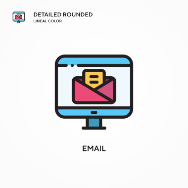 E- posta vektör simgesi. Modern vektör illüstrasyon kavramları. Düzenlemesi ve kişiselleştirmesi kolay.