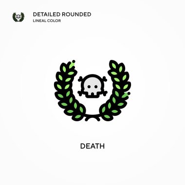 Ölüm vektörü ikonu. Modern vektör illüstrasyon kavramları. Düzenlemesi ve kişiselleştirmesi kolay.