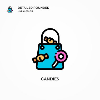 Şekerleme vektör simgesi. Modern vektör illüstrasyon kavramları. Düzenlemesi ve kişiselleştirmesi kolay.