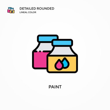 Vektör simgesini boya. Modern vektör illüstrasyon kavramları. Düzenlemesi ve kişiselleştirmesi kolay.
