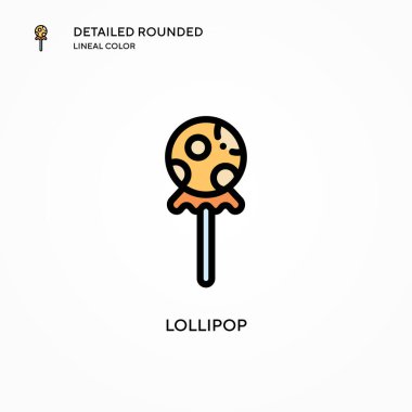 Lolipop vektör simgesi. Modern vektör illüstrasyon kavramları. Düzenlemesi ve kişiselleştirmesi kolay.