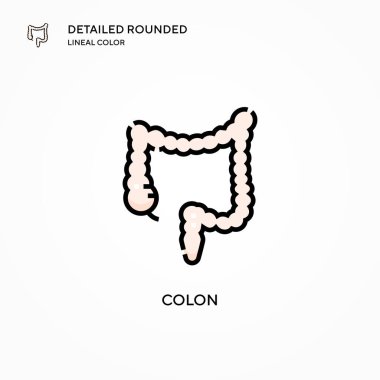 Kolon vektör simgesi. Modern vektör illüstrasyon kavramları. Düzenlemesi ve kişiselleştirmesi kolay.