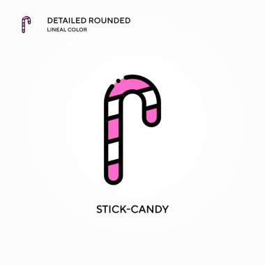 Çubuk şeker ikonu. Modern vektör illüstrasyon kavramları. Düzenlemesi ve kişiselleştirmesi kolay.