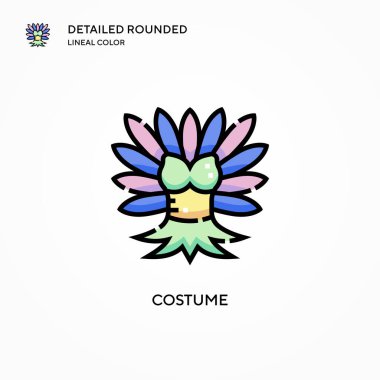 Kostüm vektör simgesi. Modern vektör illüstrasyon kavramları. Düzenlemesi ve kişiselleştirmesi kolay.