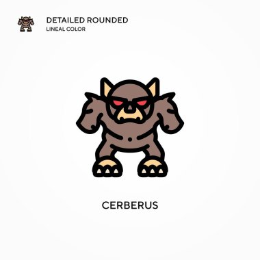 Cerberus vektör simgesi. Modern vektör illüstrasyon kavramları. Düzenlemesi ve kişiselleştirmesi kolay.