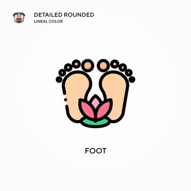 Ayak vektör simgesi. Modern vektör illüstrasyon kavramları. Düzenlemesi ve kişiselleştirmesi kolay.