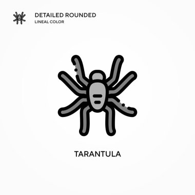 Tarantula vektör simgesi. Modern vektör illüstrasyon kavramları. Düzenlemesi ve kişiselleştirmesi kolay.