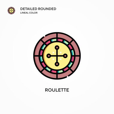 Rulet vektör simgesi. Modern vektör illüstrasyon kavramları. Düzenlemesi ve kişiselleştirmesi kolay.