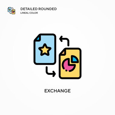 Vektör simgesini değiştir. Modern vektör illüstrasyon kavramları. Düzenlemesi ve kişiselleştirmesi kolay.