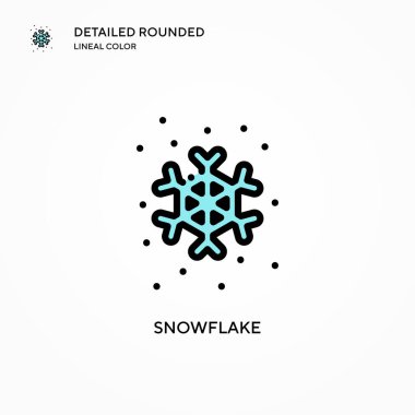 Kar Tanesi vektör simgesi. Modern vektör illüstrasyon kavramları. Düzenlemesi ve kişiselleştirmesi kolay.