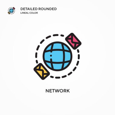 Ağ vektör simgesi. Modern vektör illüstrasyon kavramları. Düzenlemesi ve kişiselleştirmesi kolay.