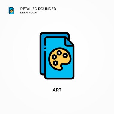 Sanat vektör simgesi. Modern vektör illüstrasyon kavramları. Düzenlemesi ve kişiselleştirmesi kolay.