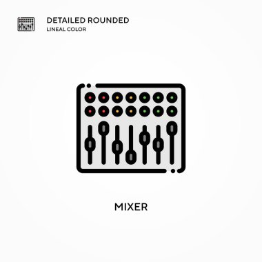 Karıştırıcı vektör simgesi. Modern vektör illüstrasyon kavramları. Düzenlemesi ve kişiselleştirmesi kolay.