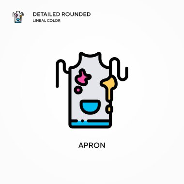 Önlük vektör simgesi. Modern vektör illüstrasyon kavramları. Düzenlemesi ve kişiselleştirmesi kolay.