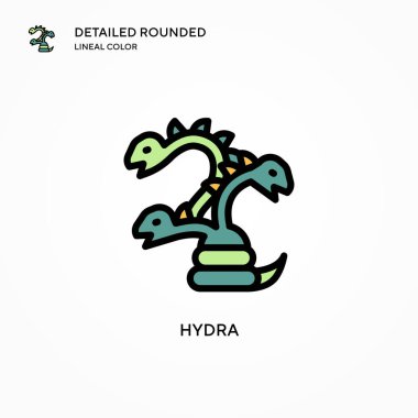 Hidra vektör simgesi. Modern vektör illüstrasyon kavramları. Düzenlemesi ve kişiselleştirmesi kolay.