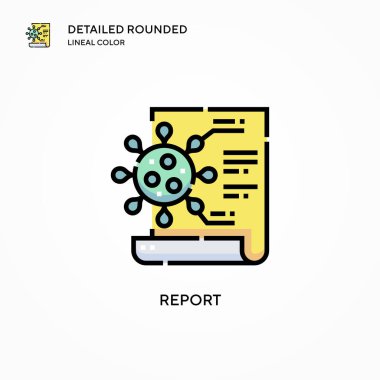 Vektör simgesini rapor et. Modern vektör illüstrasyon kavramları. Düzenlemesi ve kişiselleştirmesi kolay.