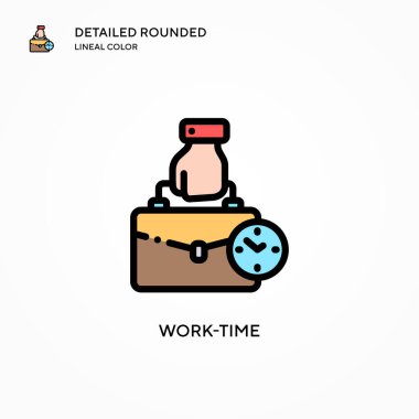 Çalışma zamanı vektör simgesi. Modern vektör illüstrasyon kavramları. Düzenlemesi ve kişiselleştirmesi kolay.