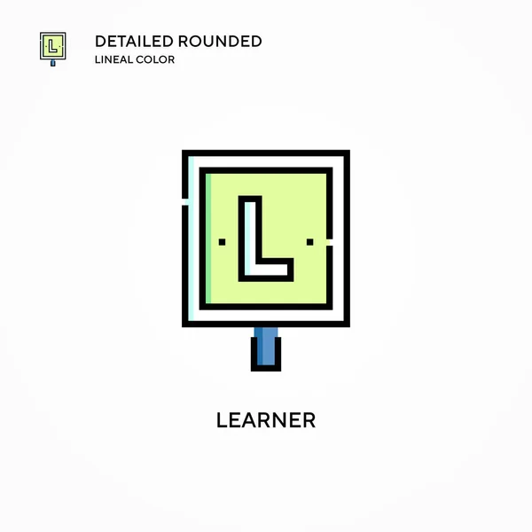 Learner Vector Icon 일러스트 편집하고 맞춤화하기가 — 스톡 벡터