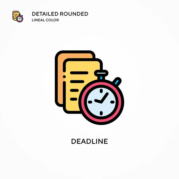 Deadline Vectoricoon Moderne Vector Illustratie Concepten Eenvoudig Bewerken Aan Passen — Stockvector