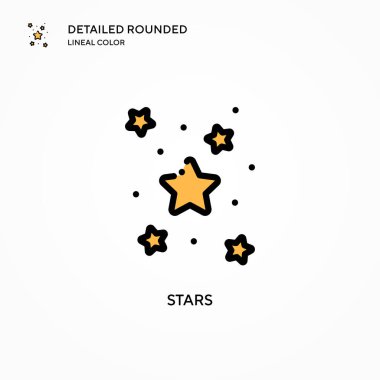 Yıldız vektör simgesi. Modern vektör illüstrasyon kavramları. Düzenlemesi ve kişiselleştirmesi kolay.