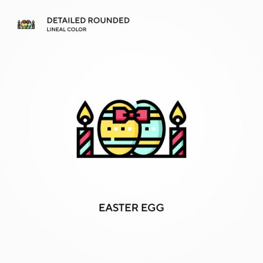 Paskalya yumurtası ikonu. Modern vektör illüstrasyon kavramları. Düzenlemesi ve kişiselleştirmesi kolay.