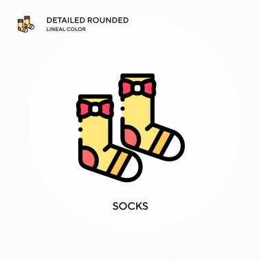 Çorap vektör ikonu. Modern vektör illüstrasyon kavramları. Düzenlemesi ve kişiselleştirmesi kolay.