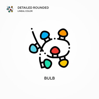 Ampul vektör simgesi. Modern vektör illüstrasyon kavramları. Düzenlemesi ve kişiselleştirmesi kolay.