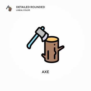 Axe vektör simgesi. Modern vektör illüstrasyon kavramları. Düzenlemesi ve kişiselleştirmesi kolay.