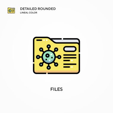 Dosya vektör simgesi. Modern vektör illüstrasyon kavramları. Düzenlemesi ve kişiselleştirmesi kolay.