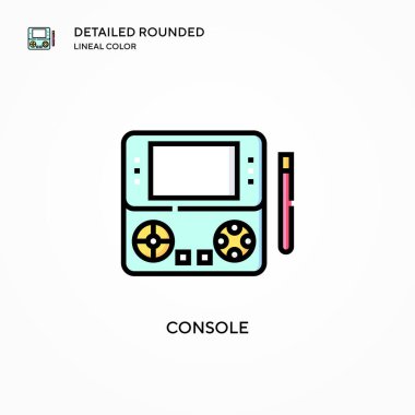 Konsol vektör simgesi. Modern vektör illüstrasyon kavramları. Düzenlemesi ve kişiselleştirmesi kolay.
